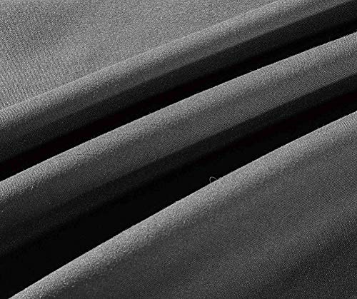 Sheets & Beyond Wrap Around Solid Luxury Hotel Quality Fabric Bedroom Dust Ruffle Wrinkle and Fade Resistant Gathered Bed Skirt 14 Inch Drop (Full, Charcoal) - Thumbnail 3