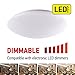 OSTWIN 11 Inch Dimmable LED Ceiling Light, Flush Mount Round Light Fixture, 16 Watts (75W Replacement), 1395 Lm, 3000K (Warm White), Acrylic Shade, ETL Listed