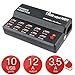 Solarice 60W 10-Port Family-Sized Desktop USB Rapid Charger Smart USB Ports with Auto Detective Technology Black