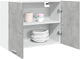 vidaXL Hanging Cabinet Wall Storage Concrete Grey 80x31x60 cm Engineered Wood view 4
