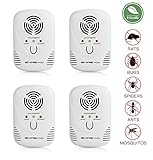 SHINE HAI Ultrasonic Pest Repeller, 2,150 Sq. Ft Protection Per Unit, Electronic Plug In Repellent for Mice, Mosquitoes, Spiders, Roaches, Ants, Insects, Non-toxic Pest Control, 110dB, 4-Pack