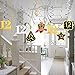 LINGTEER Happy 12th Birthday Decorations,12th Birthday Black with Gold Swirls Hanging Streamer Kit,Cheers to Twelve Years Old Bday Foil Party Photo Decorations Supplies.