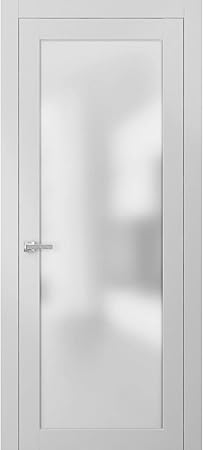 Lite Frosted Glass Door 28 X 80 Planum 2102 White Silk Frames