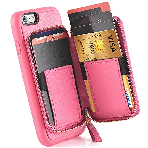 image for iphone 6 Plus Wallet Case, ZVE iphone 6 Plus Case with Credit Card Hol