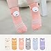 Baby Toddler Boys Girls Socks, Kids Anti Slip Cartoon Animal 6 Pairs Cotton Stockings