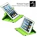 SAVEICON SAWE (TM) Green 360 Degrees Rotating Lychee Leather Case Smart Cover with Stand and Sleep/Wake Function for Apple iPad Air 5G 5th Gen with Retina Display