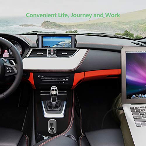 Cluvox USB C PD Car Charger 65W Compatible for Apple MacBook/Pro/Air/iPad Pro 2018/Chromebook 45W Laptop Car Charger Power Delivery&18W Quick Charge 3.0 USB Phone Charger for Car, 6.6ft Type C Cord - Thumbnail 3