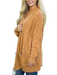 Blendot - Chaqueta de punto para mujer, con bolsillo