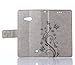 Microsoft Lumia 735/730 Case,Nokia Lumia 730/735 Case,C-Super Mall PU Embossed Butterfly & Flower Leather Wallet Stand Flip Case for Microsoft Nokia Lumia 730/735 (Gray)