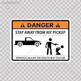 Humor Decals Sticker Warning Stay Away From My Car Window Wall Art Decor Doors Helmet Roommates Motorcycle Note Book Garage Size: 4 X 2.9 Inches Vinyl color print