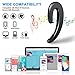 Ear Hook Wireless Bluetooth Headset - JIAFU Upgraded Version Car Wireless Earphones with A Microphone,Single Ear Headset Painless Wearing Sport Earphones for Smartphones,6 Hour Playtime (Piano Black)