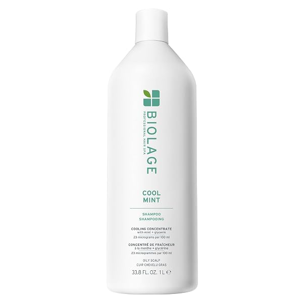 BIOLAGE COOLING MINT SCALP SYNC SHAMPOO | CLEANSES EXCESS OIL FROM THE HAIR & SCALP | FOR OILY HAIR & SCALP | COOL SENSATION | CRUELTY FREE | VEGAN | SALON SHAMPOO | 33.8 FL. OZ