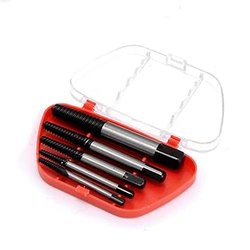Generic Alloy Steel 5pcs/Set Of Damaged Broken Screws Extractor Removal Tool, 5pcs Damaged Bolts Screws Drill Bits Screw Drivers
