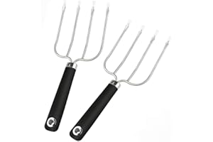 Turkey Lifting Forks - Stainless Steel Poultry Chicken Fork, Thanksgiving Meat Roast Ham Fork, Portable Camping Picnic BBQ to