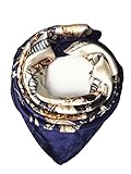 YOUR SMILE Silk Like Scarf Women's Fashion Pattern Large Square Satin Headscarf
