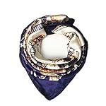 YOUR SMILE Silk Like Scarf Women's Fashion Pattern Large Square Satin Headscarf YOUR SMILE Silk Like Scarf Women's Fashion Pattern Large Square Satin Headscarf