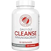 Silver Fern Cleanse - Daily Gut - 1 Bottle - 120 Capsules - 30 Day Supply - Immunoglobulin G, A & M -(IgG, IGA, IgM) - Postbiotic