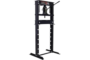 WEAGP 20 Ton Hydraulic Shop Press, H-Frame Floor Mount Hydraulic Press with Press Plates Adjustable Working Table Height, 20 Ton Shop Press for Car Repair and Garage, Black