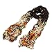 TrendsBlue Premium Polka Dot Flower Print Scarf, Brown