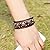 Nice Buckeye Rock Skulls Studded Multi-strand Adjustable Length Leather Wrap Bracelet