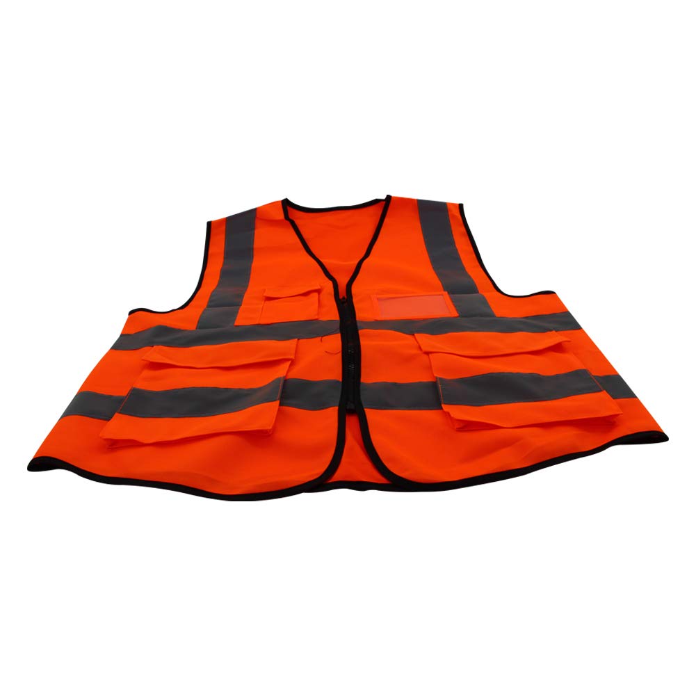 Othmro Safety Vest High Visibility Orange 120G warp Knitted Fabric Safety Vests for Men and Women 3pcs