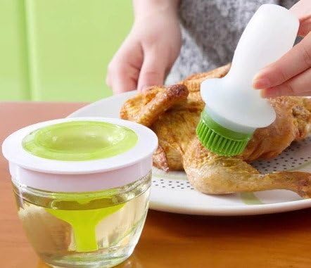 Pink Pari Silicone Basting Set BBQ Barbecue Oil Brush Pastry Roast Meat Dip Chef's Basting Set(Oil Brush)