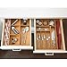 Seville Classics 2 Pack Bamboo Drawer Organizer