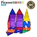 PicassoTiles 33 Piece Building Blocks 33pcs Educational Kit 3D Building Construction Toy Set Clear Magnetic Stacking Block STEM Playboard Magnet Felt Tiles Novelty Game, Creativity Beyond Imagination