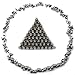 SamuRita Metal Style Mushroom Tree Spikes Leather Studs and Rivets for Crafts DIY Designs(50sets Silver)