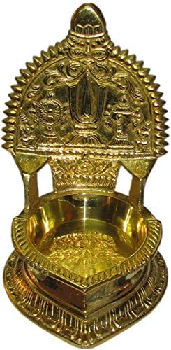Bakthi Today Vishnu Shankhu Chakra Nama Deepam Diya, Yellow, 3 X 3