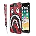 iPhone 7/8 Plus Shark Face Case Street Fashion: Luxury Flexible Durable Designer Protective TPU Cover/Bumper/Skin/Cushion with Wrist Strap only for 5.5
