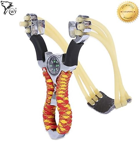Catapong Outdoor Hunting Shooting Bullet Slingshot With Compass, Hunting Catapults Profesional Slingshot For Adult Outdoor Hunting Competition