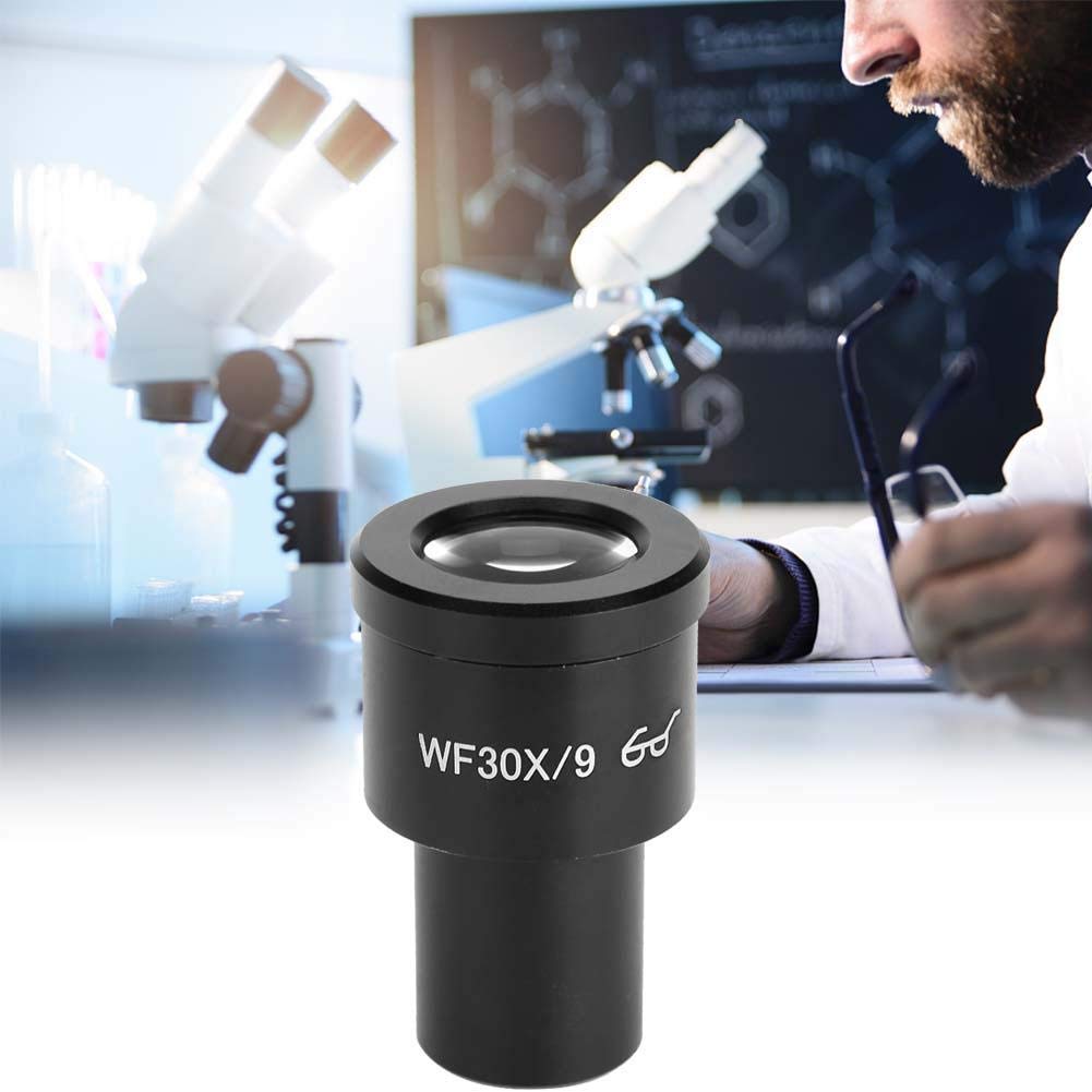Comdy Aluminum Alloy 30X Clearer Microscope Eyepiece, 9mm Microscope Ocular Lens, Good Light Transmittance for Microscope