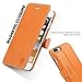 iPhone 8 Plus Case, iPhone 7 Plus Leather Case, SHIELDON Genuine Leather Wallet Case with Credit Card Holder Slot and Shockproof Protective Cover for iPhone 7 Plus / 8 Plus - Brown