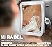 Mirabel 7X Magnifying Lighted Vanity Makeup Mirror & Shaving. White LED lighting, Locking Suction-Cup, 360 Rotation, Battery Operated.