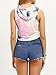 ROMWE Women's Summer Sleeveless Tie Dye Hooded Crop Top(One Size)