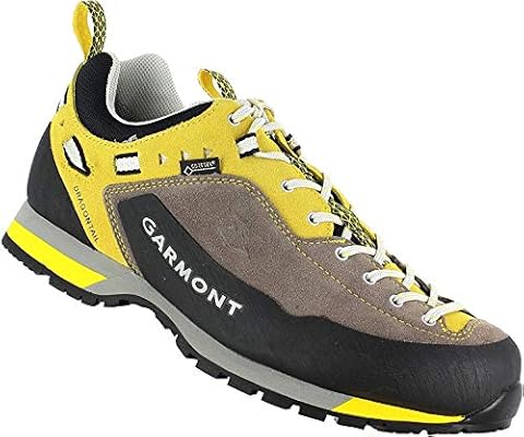 yellow hiking shoes