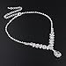 YSOUL Bride Earrings Necklace Bracelet Jewelry Set Bridesmaid Wedding Prom Party