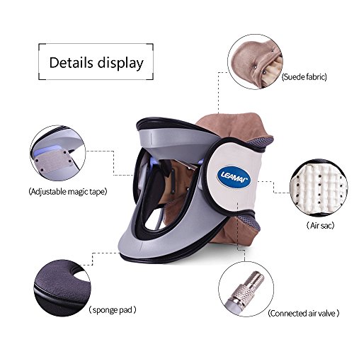 LEAMAI Newest Cervical Neck Traction Device Adjustable Inflatable