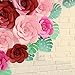 2pcs 8inch Paper Flower Backdrop Decoration - Party, Wedding, Rose Flower Wall Backdrop DIY Paper Handmade Craft for Nursery, Baby Shower, Birthday, Home Decor (8inch, Pink)