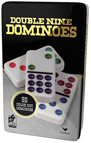 Double 9 Color Dot Dominoes in Collectors Tin (styles will vary)