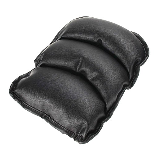 Malcam Car Center Armrest General Pad Cover PU Soft Leather Vehicle Center Console Arm Rest Protective Cushion(Black)