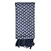 Explore Land Cotton Shemagh Keffiyeh Tactical Desert Scarf Neck Head Wrap with Tassel for Men Women (Blue, one size)