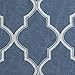jinchan Curtains Blue Linen Living Room Drapes Light Filtering Moroccan Tile Print Window Treatment for Bedroom Curtain Flax Textured Geometry Lattice Grommet Dining Room 63 Inch Length 2 Panels