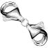 Fermoir Mousqueton Double Argent 925 - Taille XS 19mm - Sans Nickel - Neuf