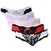 Muledy 5 -Pack Women’s Panties Underwear Hipster Panties Sexy Lace Briefs for Cotton (Small, Color 5 Packs)