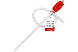 TERA PUMP - Heavy Duty Water Based Chemical Resistant Manual Hand-Operated Siphon Pump for Gas, Chemical Insecticides, Diesel, light solvents, etc.