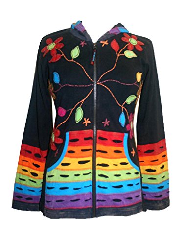 Agan Traders 2025 Spring Bohemian Zip Up Jackets for Women - Tie Dye Patch Distressed Womens Lightweight Hoodie Sweatshirts