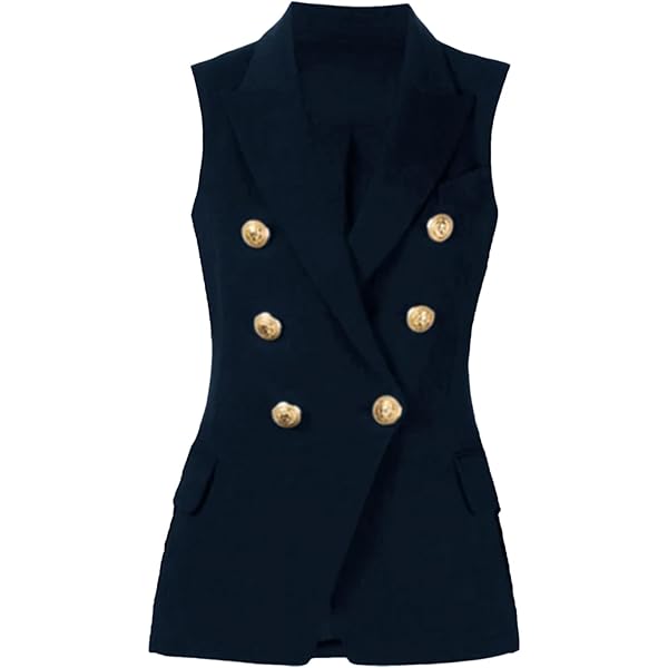 V VOCNI Waistcoat Vest for Women Racerback Button Down