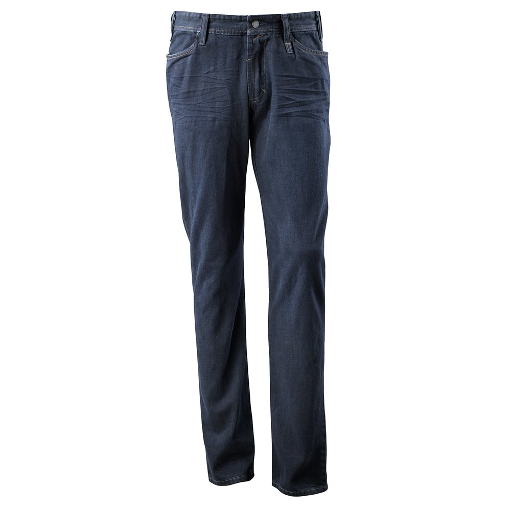 Mascot 15379-869-66 Manhattan Frontline Jeans, Size W33L36, Washed Dark Blue Denim